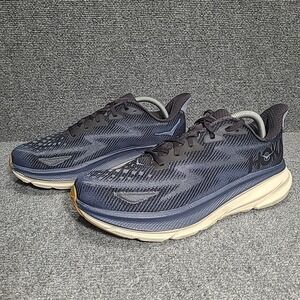 Hoka Clifton 9  Men's US Size 10 Navy Blue / Black Running Shoes 1127895 BYN